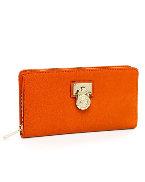 michael kors porte monnaie orange|michael kors wallet orange.